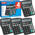 4 Pack Calculator Bulk, 12 Digits Calculators Desktop by YesBes