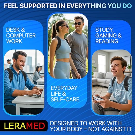 NEW 2026 Posture Corrector for Men & Women – Adjustable Figure-8 Back Brace for Rounded Shoulders & Upper Back Support – Breathable & Invisible Under Shirts – Desk Job & Computer Work – All-Day Brace