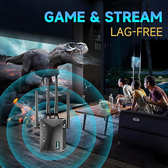 Best WiFi Extender Signal Booster for Whole Home - 13K Sq.Ft Coverage | 100% Faster Internet Extender WiFi Booster, 1-Button Setup Repeater Works with Any Router | Stop Buffering in Every Room