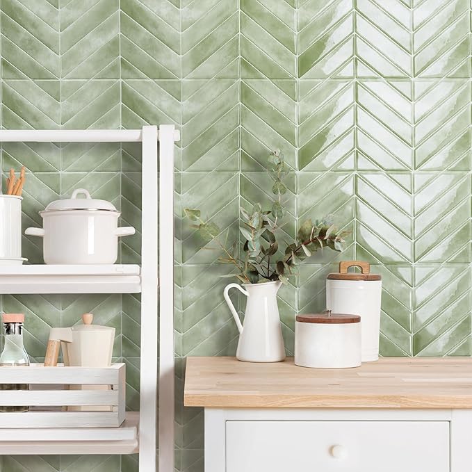 SMART TILES Peel and Stick Backsplash - 5 Sheets of 11.43" x 9" - 3D Adhesive Peel and Stick Tile Backsplash for Kitchen, Bathroom, Wall Tile