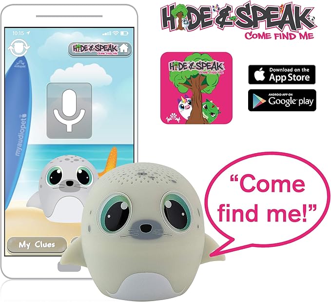 My Audio Pet Mini Bluetooth Animal Wireless Speaker for Kids of All Ages - True Wireless Stereo – Pair with Another TWS Pet for Powerful Rich Room-Filling Sound (SEALebration)