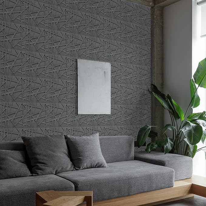 LEVOWAY 33 Pack 3D Wall Panels for Interior Wall Decor, 12''x12'' Brushed Silver Accent Textured Wall Panels, Wall Covering Panles for Living Room, Gaming Room, TV Background, Cover 32 Sq.Ft
