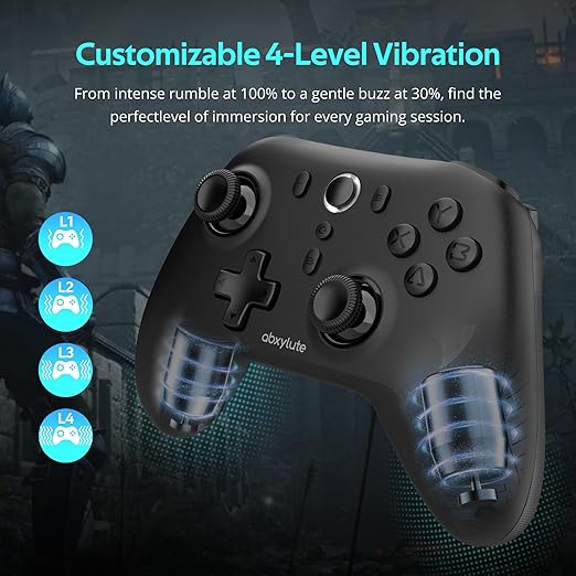 C6 Wireless PC Controller, Bluetooth Game Controller- 1000Hz Polling Rate- Hall Effect Joystick for Windows PC, Nintendo Switch, Switch 2, Steam Deck, Android TV/Mobile, iOS, MAC &Tesla Vibration Turbo
