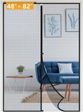 yotache Door Net Screen with Magnet Fits Door Size 48 x 82, Screen Size 50" x 83" French Doors Net Heavy Duty Fiberglass Mesh Pets and Kids Friendly Black