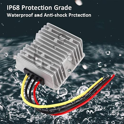 30A 360W DC 36V/48V to 12V Voltage Converter with Fuse - Waterproof Step Down Regulator Buck Reducer Power Transformer for Golf Cart - DC 36V/48V to 12V 30A