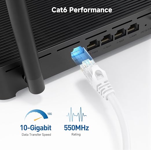 Cable Matters 10Gbps Snagless Long Cat 6 Ethernet Cable - 150ft - Image 3