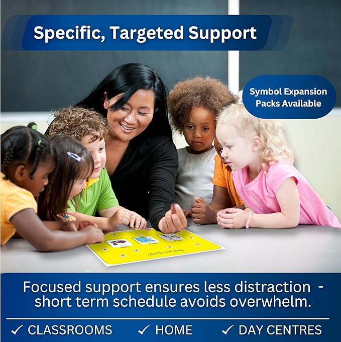 First Then Visual Schedule for Kids –Premium Durable Plastic –32 Communication Cards –Autism Learning Materials –Special Education Classroom (English)