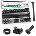 120Pcs M6 x 16mm Rack Mount Cage Nuts, Washers and Self-Locking Cable Ties by Tanbupu