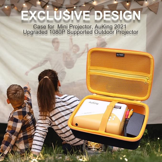 LTGEM Hard Travel Carrying Case for AuKing Mini Projector 2025/2024/2023 Upgraded, Case Only(Inside: 9.2"x6.2"x2.4")