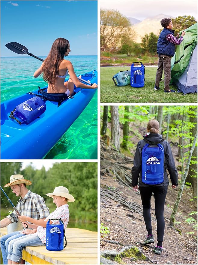 HEETA Dry Bag Waterproof for Women Men, 5L/10L/20L/30L/40L Roll Top Lightweight - Image 6