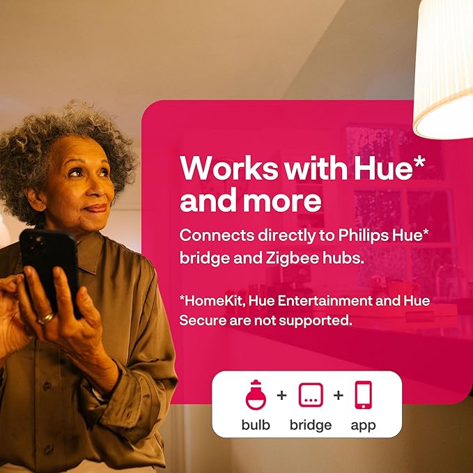 innr Smart Light Bulbs, A19 Zigbee, Works with Philips Hue* and Alexa (Bridge Required), Warm to Cool White, Dimmable, E26 LED Bulb 75 Watt, Soft White Light, 1140lm, 1-Pack