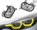 SOCAL-LED LIGHTING Yellow Angel Eye Daytime Running Light DRL Adaptive Headlight Insert Diode Module LED Control Unit Fit for BMW 2018-2020 F80 M3 F83 F82 M4 LCI, Pack of 2
