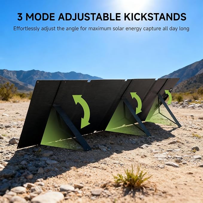 ALLPOWERS SOLAX SE200 200W Portable Folding Solar Panel,High-Efficiency 23%-25% Monocrystalline Solar Charger for Solar Generator,Camping&RV,41.6V Voltage,IP68 Waterproof