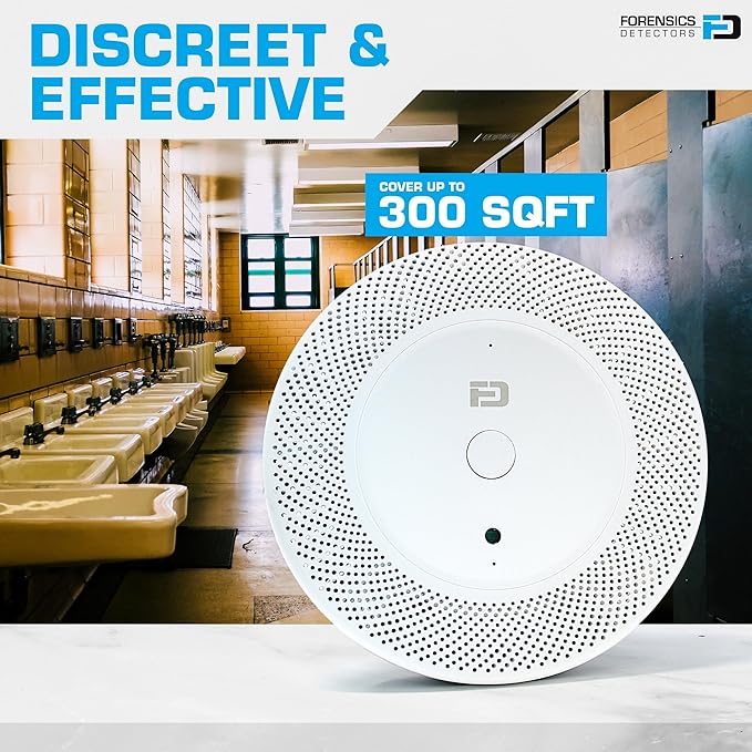 Vape Detector by Forensics | for Schools, Home, Hotels, Business | Cell Phone Alarms WiFi | Laser Scattering Super Sensitive Sensor |
