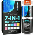 AquaDoc 7-in-1 Spa & Hot Tub Test Strips - 50 Pool Test Strips for pH, Chlorine, Hardness, Bromine, Cyanuric Acid, Alkalinity