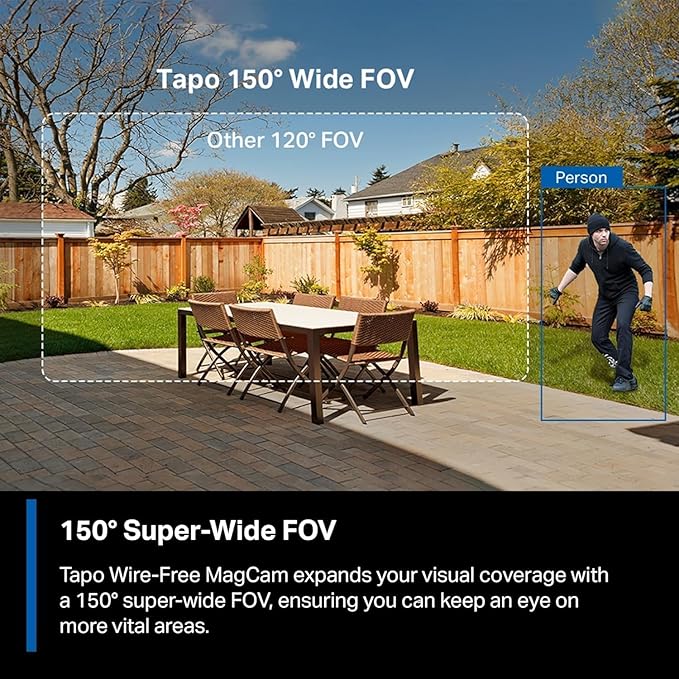 Tapo MagCam 2K+ - 2025 Wirecutter Best Outdoor Security Camera & PCMag Editors' Choice, Wireless Battery Power, Magnetic Mount, Subscription-Free SD Storage or Cloud, Person/Vehicle Detection, 2-Pack