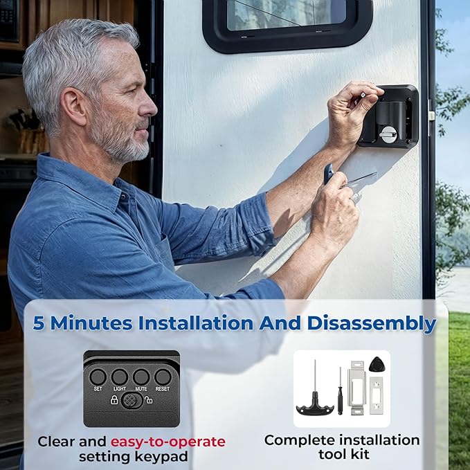 ONNAIS Full Metal RV Keyless Entry Door Lock - Image 6