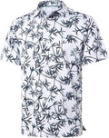 Golf Shirts for Men Dry Fit Short Sleeve Print Performance Moisture Wicking Polo Shirt