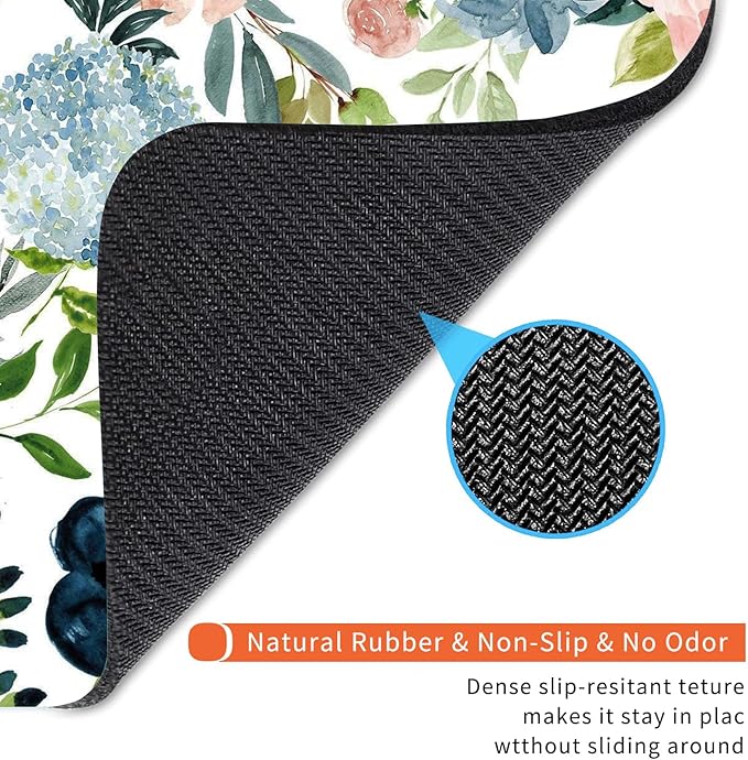 Armanza Square Mouse Pad Pretty Flowers, Personalized Premium-Textured Custom Mouse Mat Design, Washable Mousepad Cloth, Non-Slip Rubber Base Computer Mouse Pads for Wireless Mouse