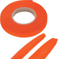 MECCANIXITY Braided Cable Sleeves Heat Shrinkable Fabric Sleeving, 5/16" 33ft Orange 2:1 Ratio Heat Shrinkable Cord Protector for Harness Cable, Network Cable Protection, Cable Management