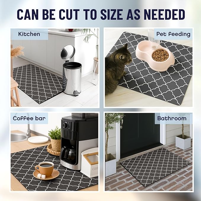 Teenyyou 1 Pcs 26" x 18" Dryer Top Protector Mat, Washer and Dryer Topper, Non Slip Waterproof Machine Cover Dust Proof Quick Drying Topper Pad for Laundry and Kitchen (Stylish)