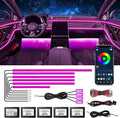 Acrylic Interior Car Lights, Car Accessories 10 in 1 Car LED Strip Lights by WEBUPAR
