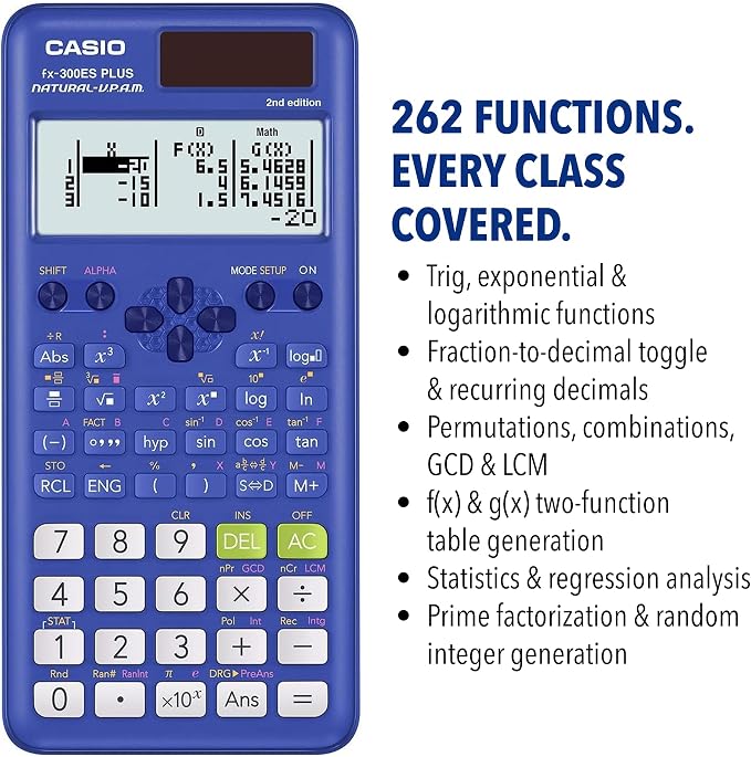 Casio fx-300ES Plus 2nd Edition – Standard Scientific Calculator | 262 Functions - Image 3