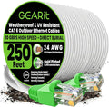 GEARit RJ45 Cat-6 Ethernet Patch Cable, 10Gpbs Transfer Speed, Copper Clad by GEARit