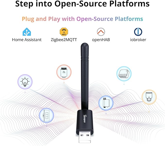 SONOFF Zigbee 3.0 & Thread Dongle Lite (EFR32MG21) | USB Stick Coordinator for Home Assistant & Zigbee2MQTT | Compact Gateway with Easy Firmware Flashing & Extension Cable