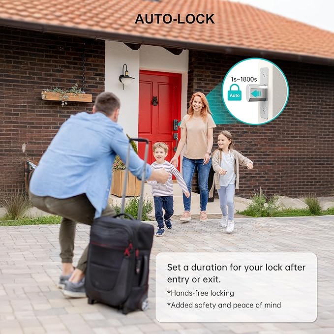 Keyless Entry WiFi Smart Lock, Hornbill Fingerprint Smart Deadbolt with App Control, Compatible with Alexa, Touchscreen Keypad Door Lock with Auto-Lock for Rentals Home