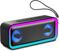 IKT Portable Bluetooth Speaker with Lights x Stocking Stuffers, 30W Loud Stereo Sound, Bluetooth5.4, Enhanced Bass,30H Playtime, TWS Pairing, IPX7 Waterproof, Speakersfor Home/Party/Outdoor