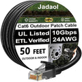 Jadaol Cat 6 Ethernet Cable 50ft, Outdoor&Indoor, Support Cat8/7 Network LAN by Jadaol