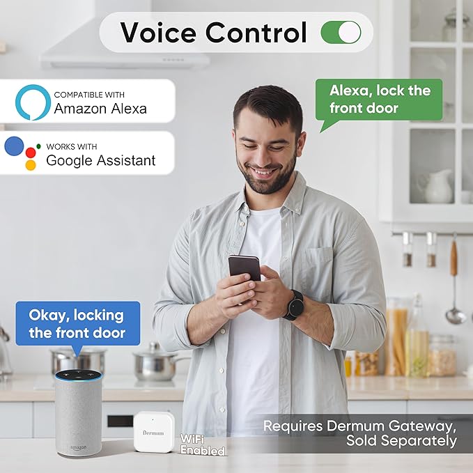 Fingerprint Smart Door Lock Keypad Deadbolt – Keyless Entry with Fingerprint, Code, FOB, App & Key, Remote Access for Home, Airbnb/Rental, Auto-Lock, Privacy Mode, Alexa/Google Compatible, DIY Install