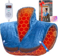 Nalax 30s Fast Heating Pad for Neck and Shoulders and Back, 6X Deeper Far Infrared Pain Relief, 8 Heat Settings Max 159℉, 4H Auto Off, Memory Function, Adjustable Strap, Valentine Gifts Women 24"x 20"