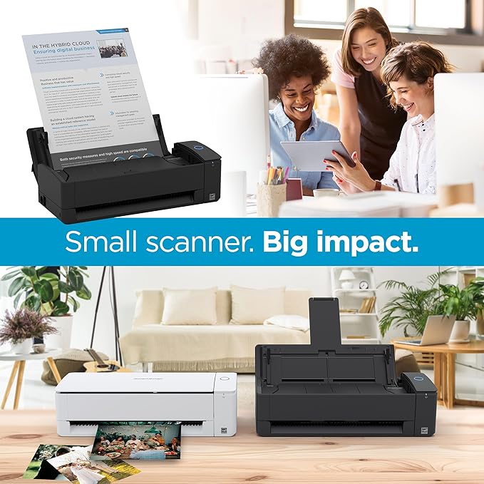 ScanSnap iX1300 Deluxe Compact Wireless or USB Double-Sided Color Document, Photo & Receipt Scanner with Auto Document Feeder and Manual Feeder for Mac or PC