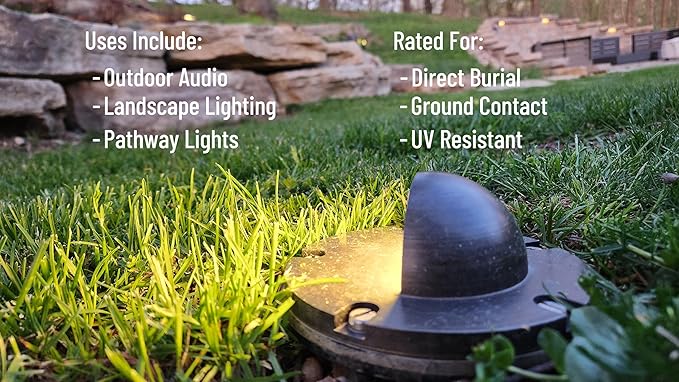 KnuKonceptz Direct Burial Outdoor Tinned Copper Speaker Wire (12 Gauge - 250 Feet)