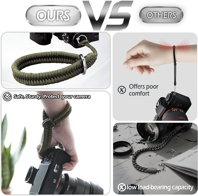 AQAREA Wrist Strap for DSLR/Mirrorless Camera, Quick Release Hand Strap - Image 4