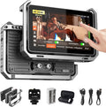 VILTROX DC-X3 2000 Nits SDI Camera Field Monitor Kit with Rig Cage, 4K HDMI 6" Touchscreen On Camera Video Monitor w Sunshade Hood/Battery, 3D Lut 1920X1080 HD Full Waveform Focus Peaking VectorScope