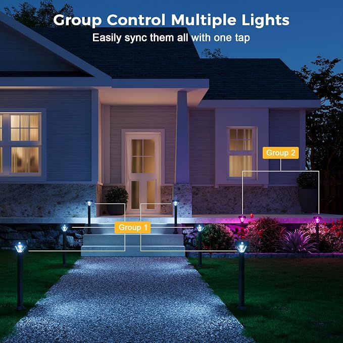XMCOSY+ Smart Solar Pathway Lights Outdoor, Motion Sensor Landscape Lighting - Image 9