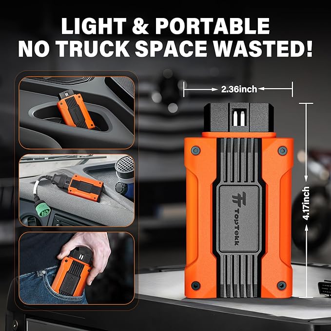 TopTekk Smart DPF Regeneration Tool, DPF Reset Device for Heavy Duty Trucks, Compatible with Paccar Engines, Real-Time Data Monitoring and Code Reset