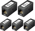 Cable Matters 5-Pack 10Gbps Cat 6 Ethernet Coupler in Black, Compatible by CableMatters