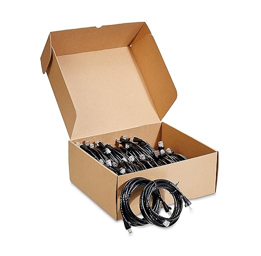 Amazon Basics RJ45 Cat-6 Ethernet Patch Cable - 10 feet (3 m), 6 pack of 24, 144 count total, black