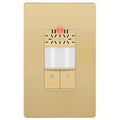 LIDER Humidity Sensor Switch and Motion Sensor Light Switch, PIR Sensor, Humidity Detection, Occupancy/Vacancy, No Neutral Required, ¼ HP, 1-Pole, Gold, Screwless Wall Plate Included