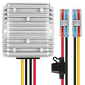 DC Voltage Reducer Converter DC 8V-40V to 13.8V 10A 138W Automatic Step Down Up Voltage Regulator Power Converter Waterproof Module Transformer for Golf Cart Club Car and Vehicle-Mounted Equipment
