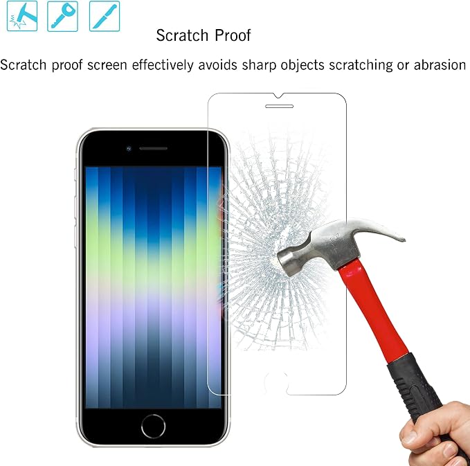 Ailun Screen Protector for iPhone SE 2020 2nd/2022 3rd Generation, 4.7-Inch - Image 3