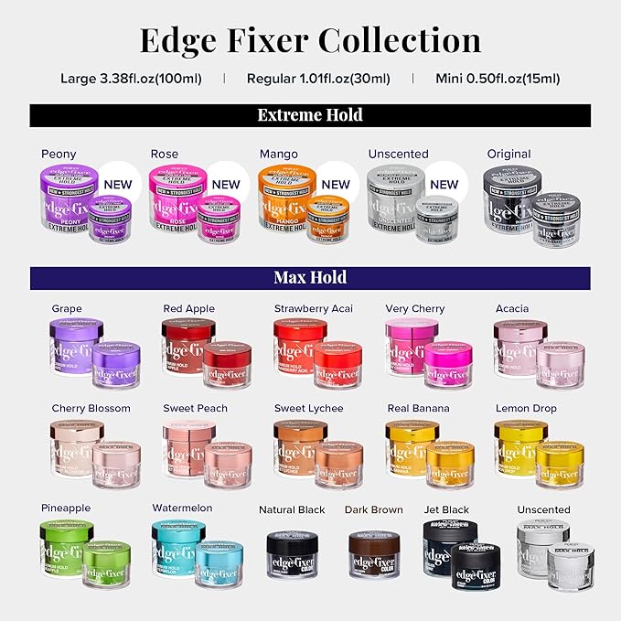 Red by Kiss Edge Fixer Extreme Hold, Strong Edge Control with 24-Hour Hold, Infused with Biotin for Nourishment & Hydration, No Flaking or Oily Residue (0.5 Fl.oz.)