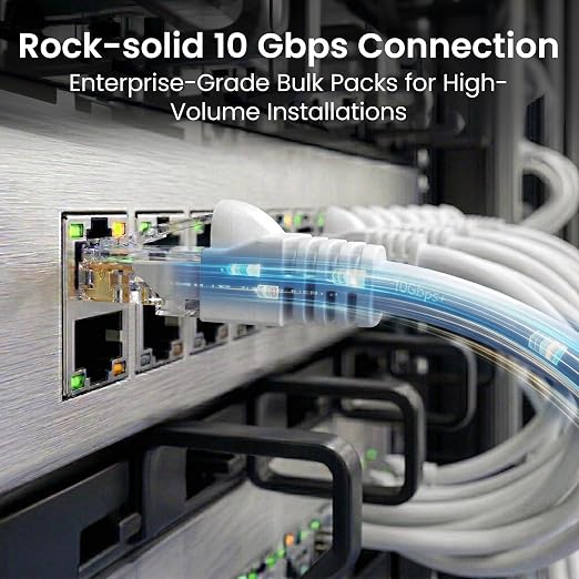 GEARit Cat 6 Ethernet Patch Cable 7 ft White Cat6 Patch Cables 7ft - Image 2