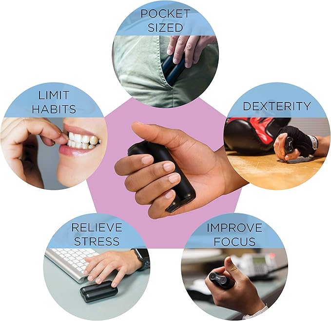 ONO Roller - Handheld Fidget Toy for Adults | Help Relieve Stress, Anxiety, Tension | Promotes Focus, Clarity | Compact, Portable Design (Orange, Junior Size - ABS Plastic)