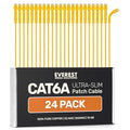 Everest Ultra Slim Cat6a Ethernet Patch Cables 5ft Yellow by EverestMediaSolutions