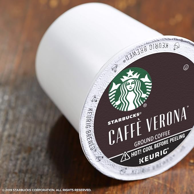 Starbucks Dark Roast K-Cup Coffee Pods — Caffè Verona for Keurig Brewers — 1 box (10 pods)